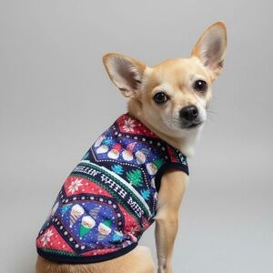 Gnome Fleece Dog Christmas Vest Coat
